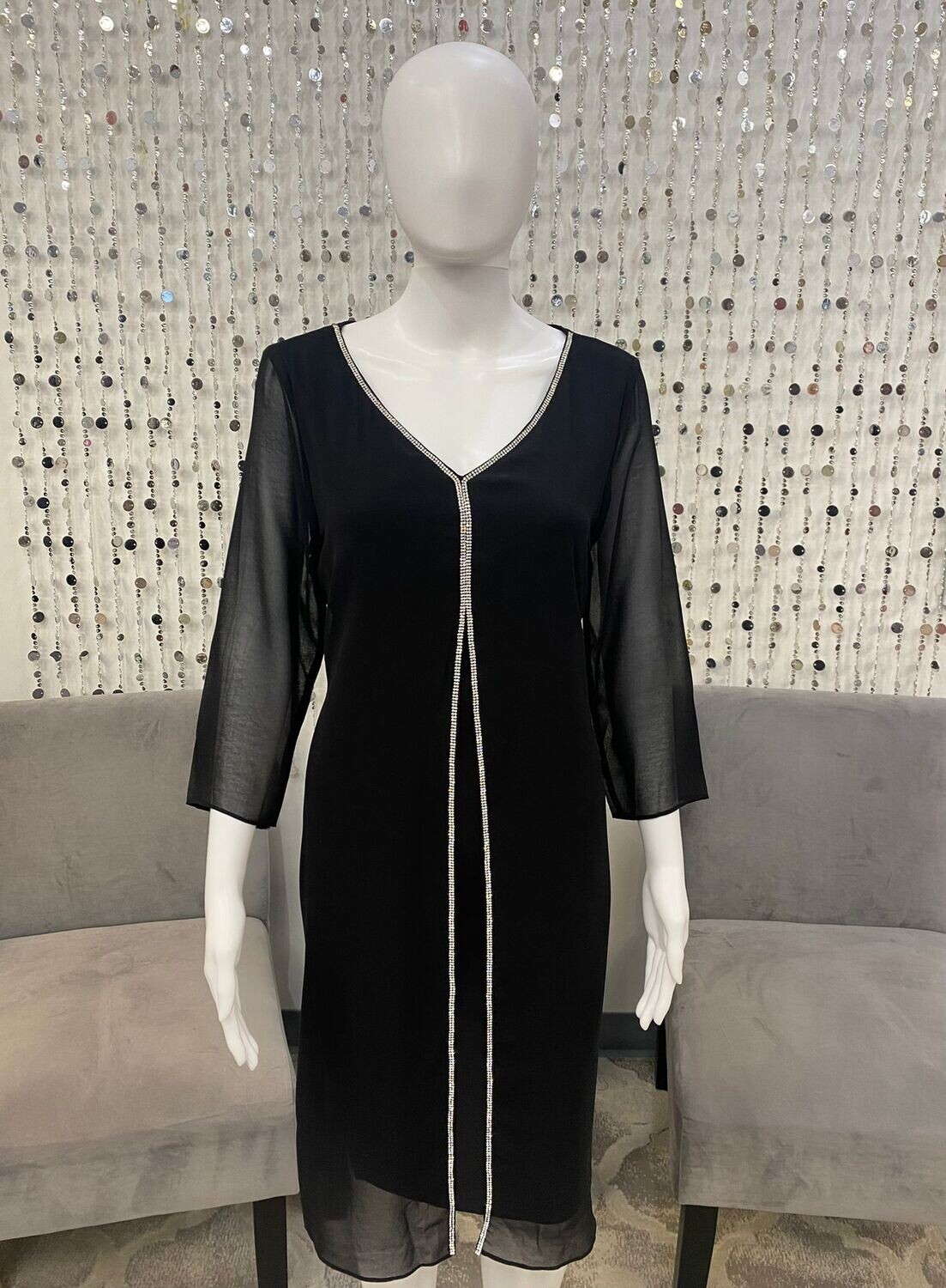 61081 Party Dress-Black