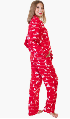 Cat Cozy Fleece Notch Collar Pajama Set