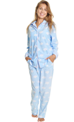 Cloud Cozy Fleece Notch Collar Pajama Set