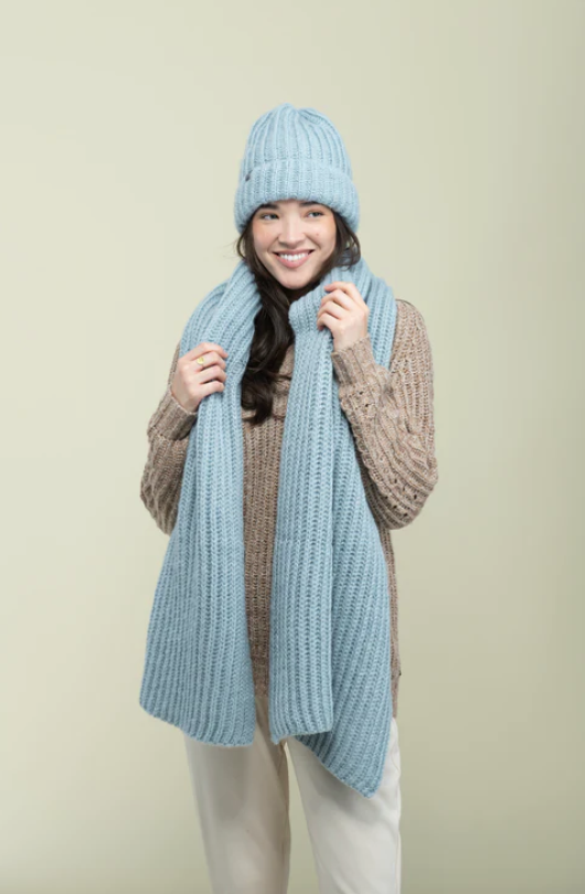 Orb Cozy Knit Scarf-Mint