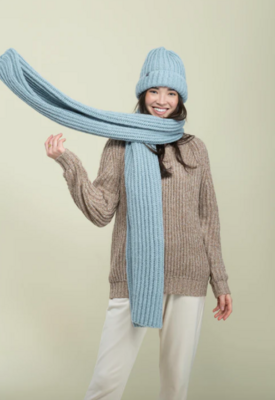 Orb Cozy Knit Scarf-Mint