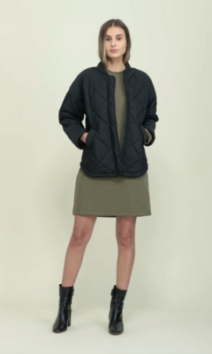 Frances Quilted Jacket-Black