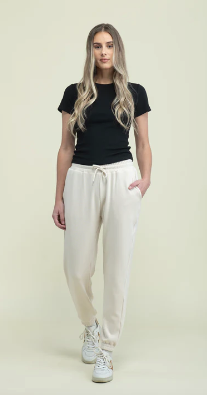 Penny Textured Rib Tee-Black