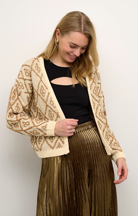 Nonia Knit Cardigan-Eggnog