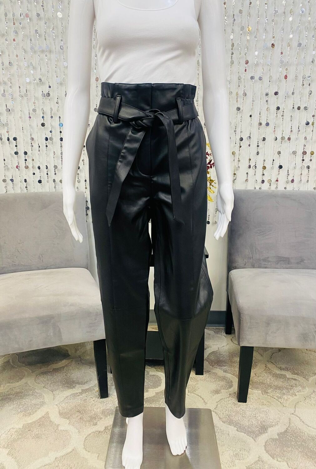 7502312 Maie Paperbag Trousers-Black