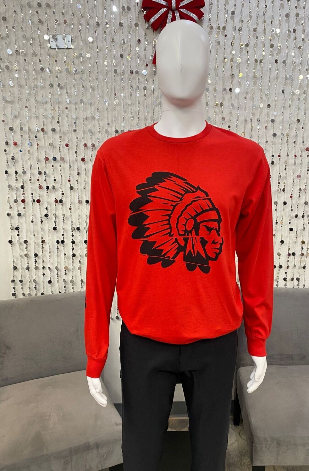 HG2370106 Chopped L/S Tee-Red