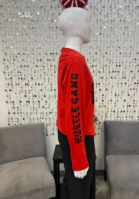 HG2370106 Chopped L/S Tee-Red