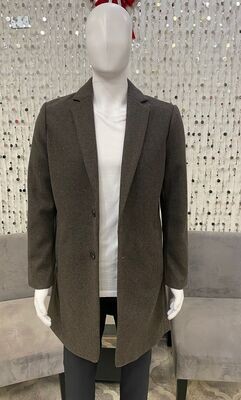 Hedge Mens Woven Coat-Bark