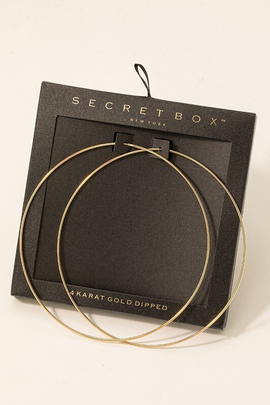 SB10301 Large Hoop Earrings-Gold
