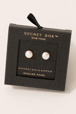 SB17684 Pearl Stud Earring-Gold