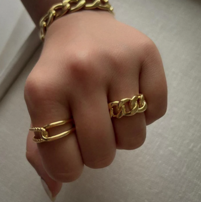 Easton Chain Ring-Gold