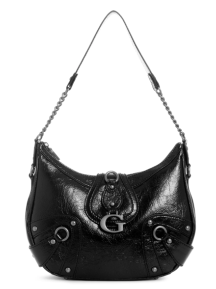 TM899702 Gloss Vintage Hobo-Black
