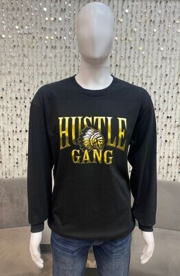 HG2380125 L/S Plated Tee-Black