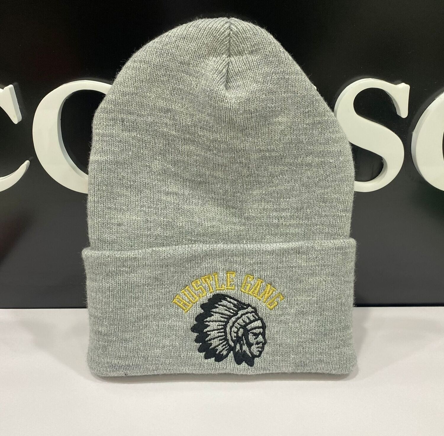 HG2390816 Iconic Beanie-Heather Grey