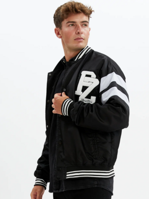 7068255 Varsity Jacket Embroidered-Black