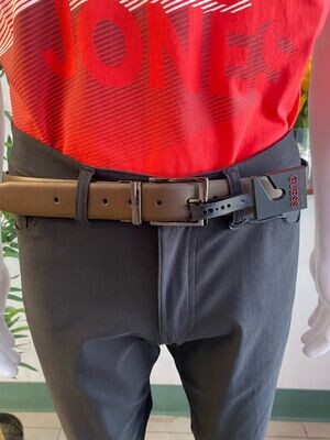 01C013 Rev Textured Buckle &amp; Loop-Brown/Blk