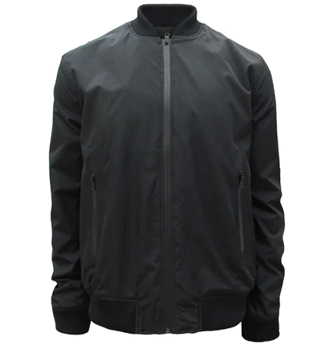 7268239 Baseball Micro Fibre Jacket-Black