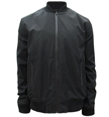 7268239 Baseball Micro Fibre Jacket-Black