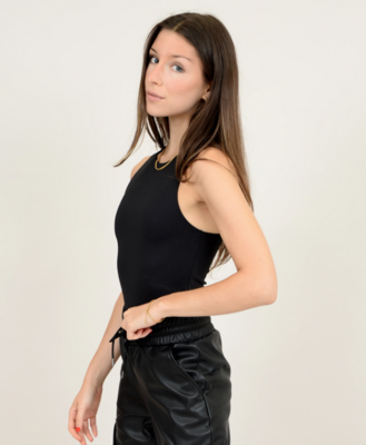 54T003S Roxanna Sleeveless Bodysuit-Black