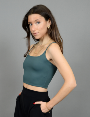 54T028S Perla Crop Top-Trekking Green