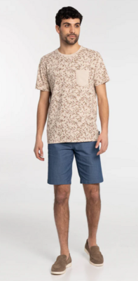 1146 Steven Printed Tee-Sand Combo