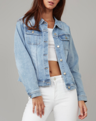 Gabriella Classic Denim Jacket-Stone Blue