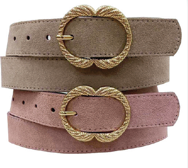 B29145 Suede Belt-Old Rose