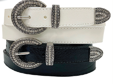 B29148 Antique Rhinestone Belt-Black