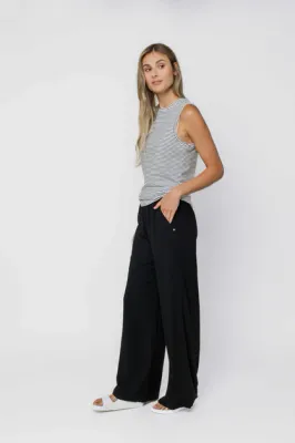 1253 Elly Wide Leg Pant-Black