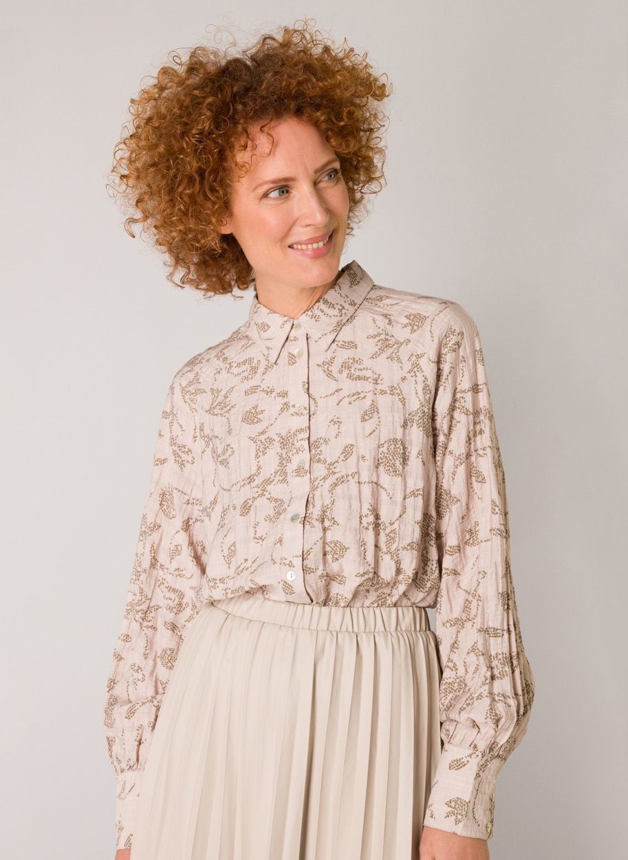 0004193 Chrissy Blouse-Light Grey Multi
