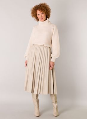 0004195 Aiko Pleated Skirt-Light Grey