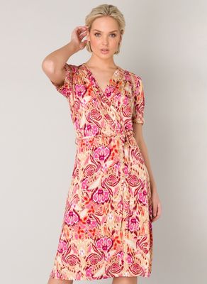 0003732 Ineke Summer Dress-Camel Multi