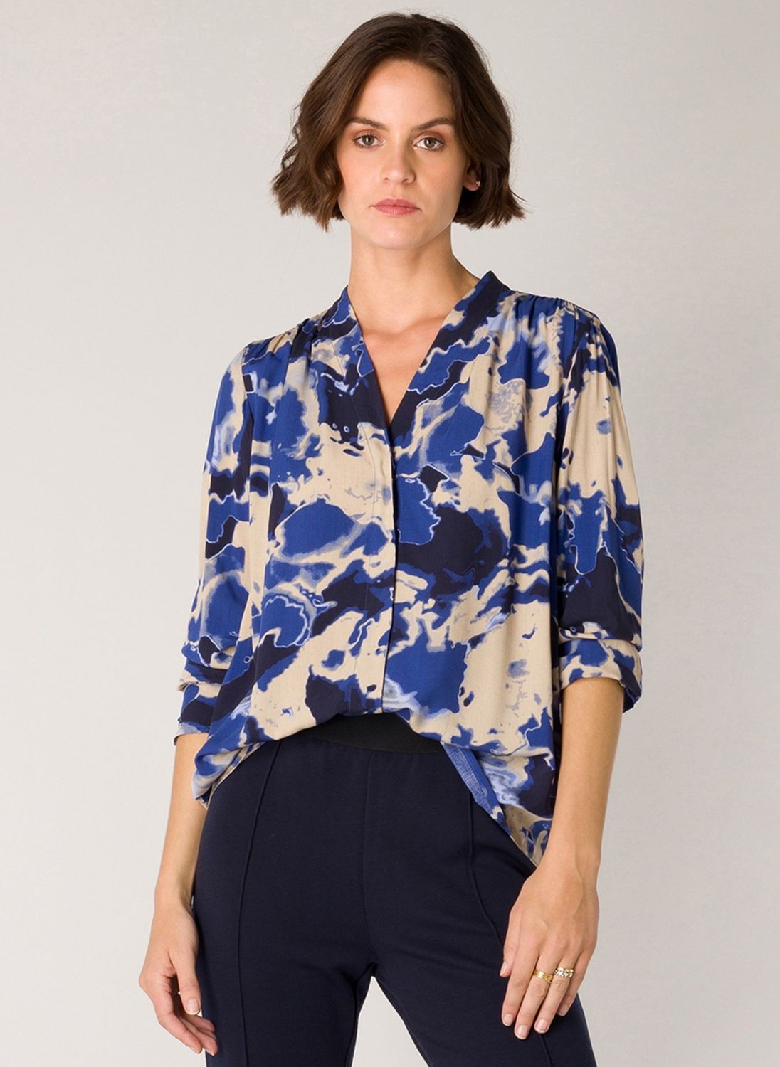 0004286 Shereen Blouse-Blue Multi