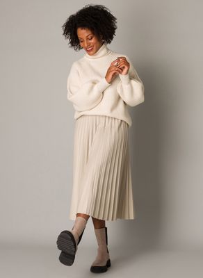 0004195 Aiko Pleated Skirt-Light Grey