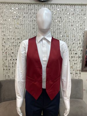 Paulo Sarto Men's Dress Vest-Burgundy