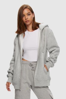 CDL932B Cloud Full Zip-Heather Grey