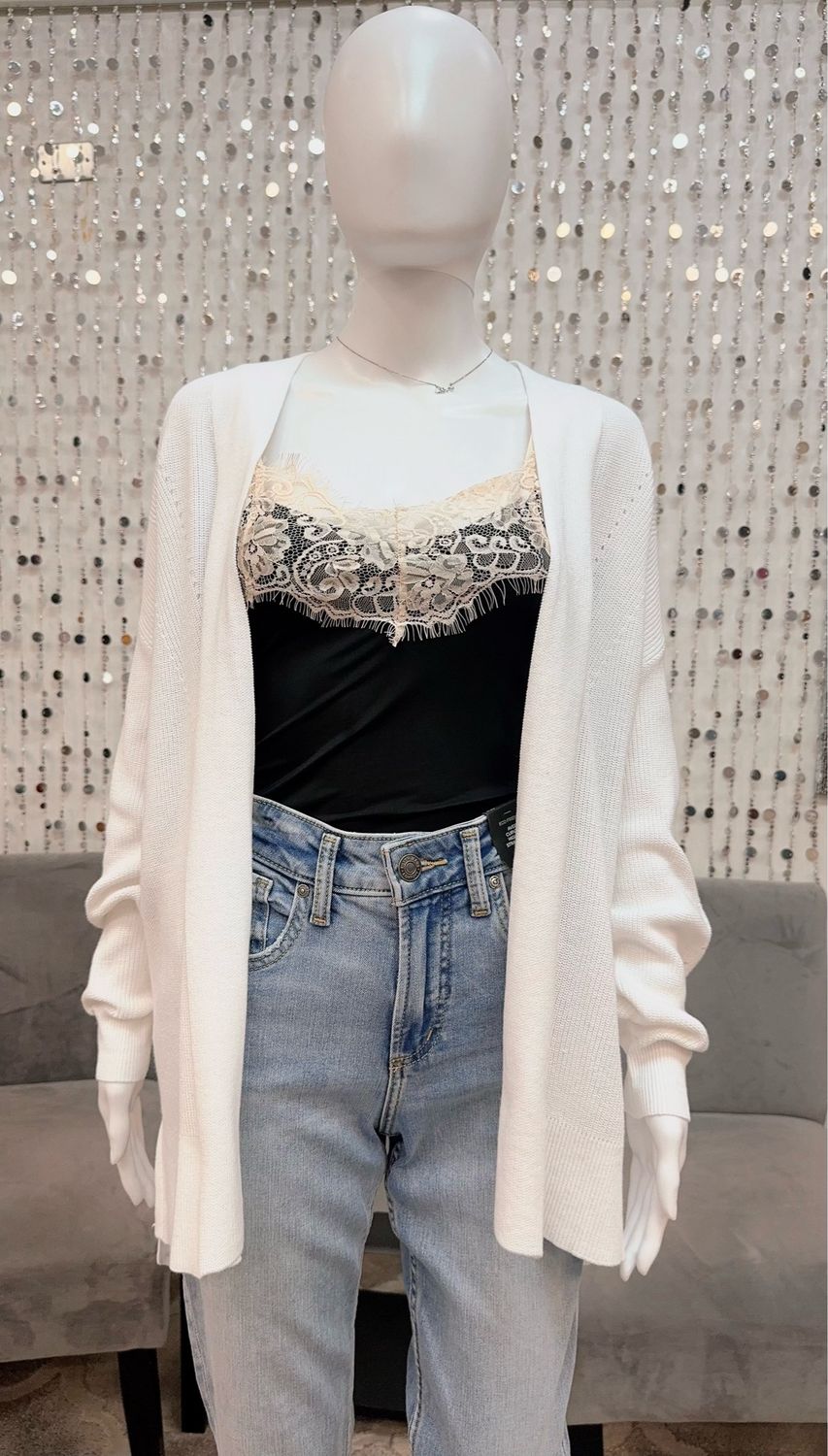 23281C Moffi Cardigan-Pure White