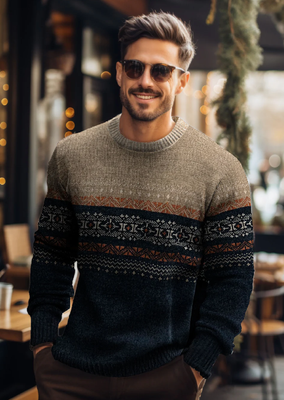 7368665 Chenil Crew Neck Sweater-Navy Multi