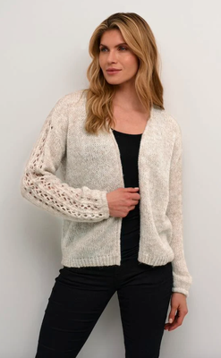 CRNiso Knit Cardigan-Beige Melange