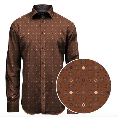 7364179 Circul Print Shirt-Paprika Mix