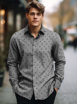 7364178 Diamon Luxury Shirt-Grey Melange