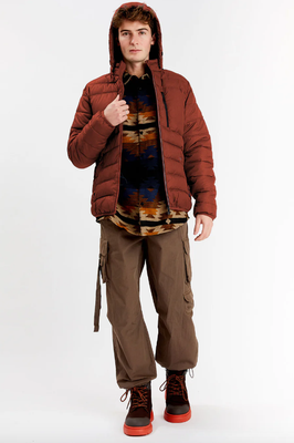 7368231 Detachable Hood Ultralight Jacket-Bronze