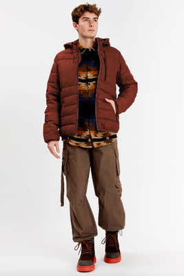 7368231 Detachable Hood Ultralight Jacket-Bronze