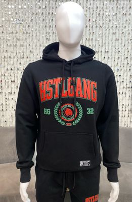 HG2460115 Graduate Hooded Pullover-Black/Red