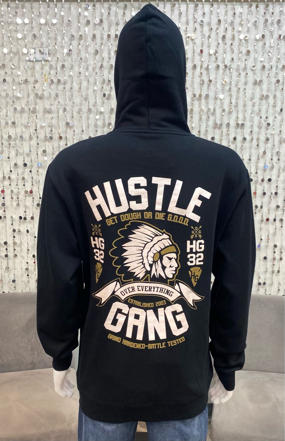 HG2460101 Grind Knit Zip Hoodie-Black