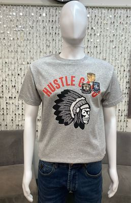 HG2460711 Decorated S/S Tee-Heather Grey