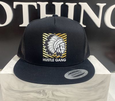 HG2440801 Trucker Hat-Plated Black