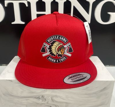 HG2450804 Woven Trucker Hat-Choppa Red