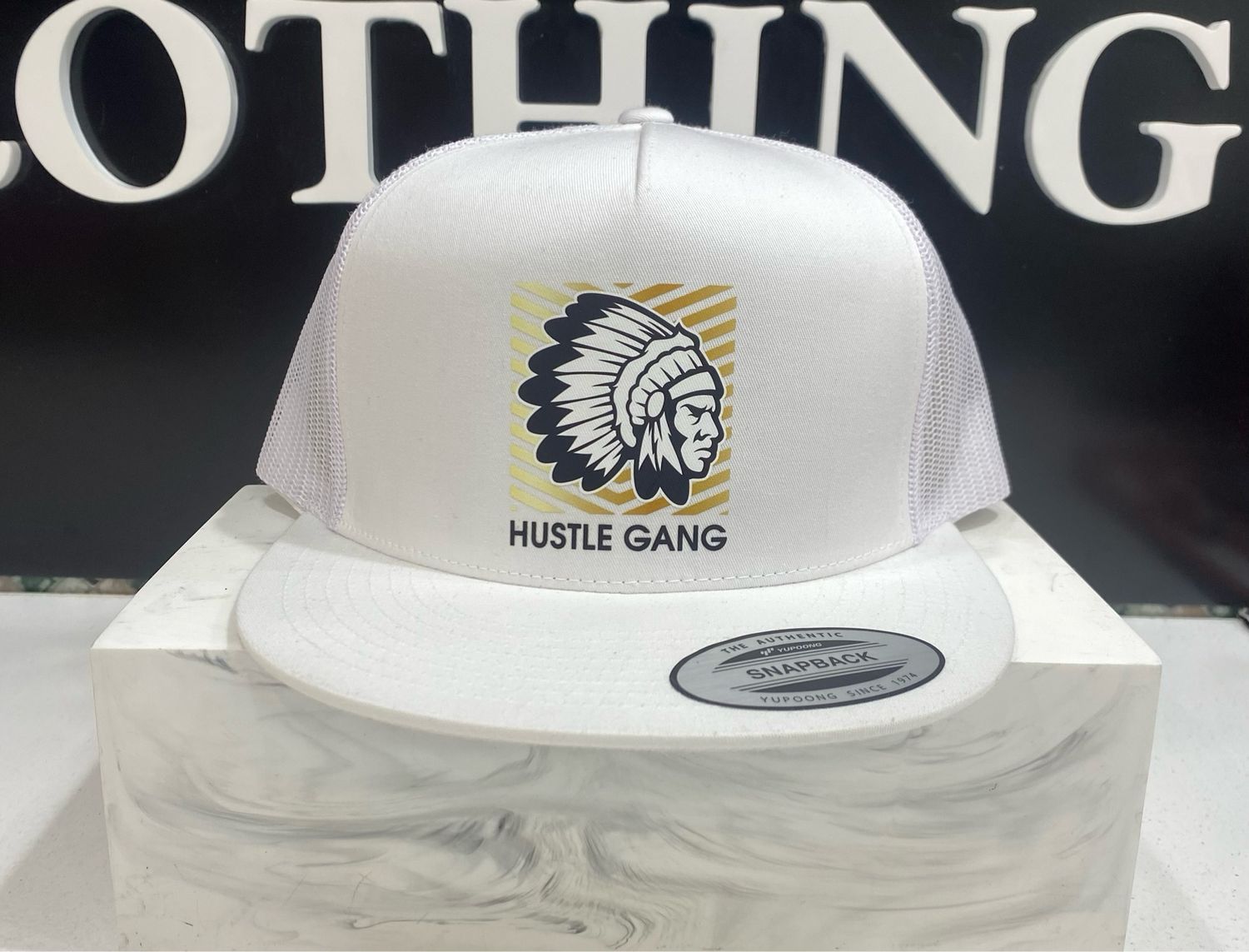 HG2440801 Trucker Hat-Plated White