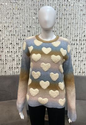 GL67 3D Hearts Pullover-Blue Multi